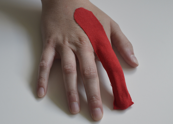 Finger tapen - Schritt 1